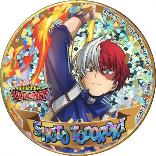 ヒロアカ 轟 ホロ缶バッジ 僕のヒーローアカデミア 轟焦凍 部分ホロ缶バッジ ジャンプショップ