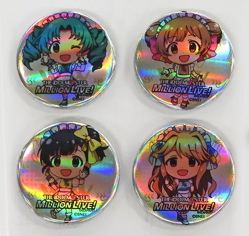 集合 ホロ缶バッジ STELLAMAP CAFE ver. 4点セット 「-World Wide Meal- アイドルマスター ミリオンライブ!×STELLAMAP CAFE」