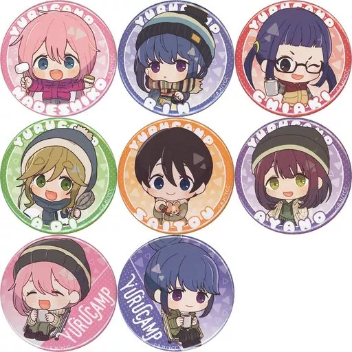 全8種セット 「ゆるキャン△ POP UP STORE in ロフト トレーディング缶バッジ」