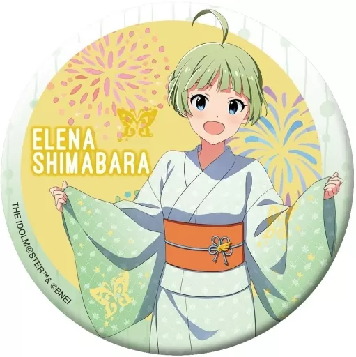 C.島原エレナ(夏祭りイメージ) グリッター缶バッジ 「アイドルマスター ミリオンライブ!」
