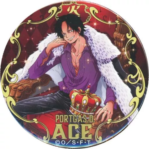 ONE PIECE 輩缶バッジ　プレミアム　セブンイレブン限定　エース 駿河屋 -<中古>ポートガス・D・エース 「ワンピース 輩 プレミアム缶