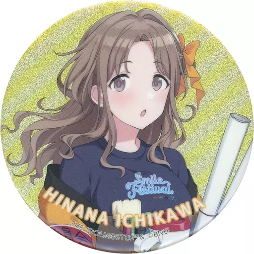 市川雛菜 グリッター缶バッジ 「THE IDOLM＠STER SHINY COLORS×SMILE BASE CAFE SMILE FESTIVAL」