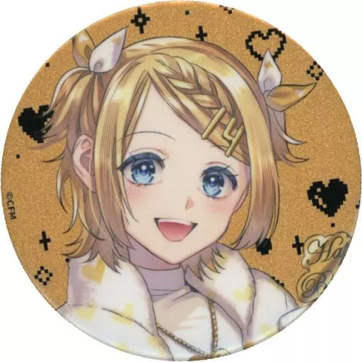 巡音ルカ 14th 楽天コレクション E賞 缶バッジ 鏡音リン グリッター 駿河屋 -<中古>鏡音リン(グリッター) 缶バッジ 「楽天コレクション