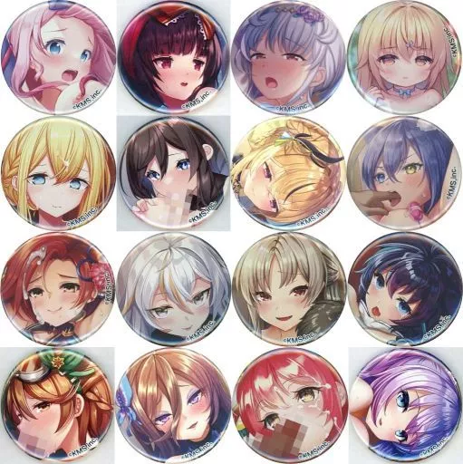 駿河屋 -【アダルト】<中古>全16種セット 缶バッジ 「FANZAオンライン