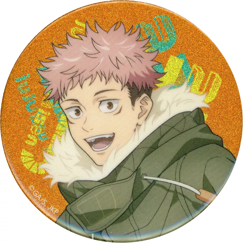 バッジ・ピンズ　虎杖悠仁(等身/アップ) 「TOKYOアニメツーリズム2023 呪術廻戦 POP UP SHOP in マルイ グリッター缶バッジコレクション」