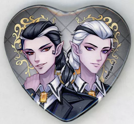 白黒無常(謝必安&范無咎) 「Identity V 第五人格 常設カフェ(Academy Cafe) VALENTINE&WHITE DAY Jewelry Party in SWEETS PARADISE 第3弾 トレーディングハート缶バッジ」