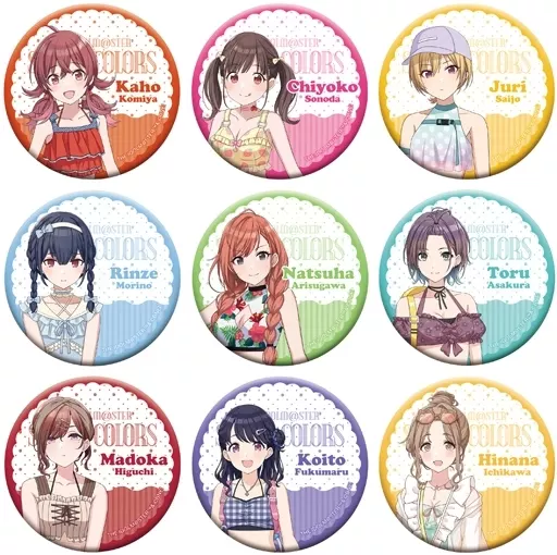 全9種セット 「アイドルマスター シャイニーカラーズ キャラバッジコレクション ホッテストサマー C」