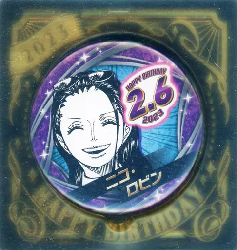 バースディ缶バッジ　ニコ・ロビン ONE PIECE』バースデイ缶バッジ ニコ・ロビン BE1