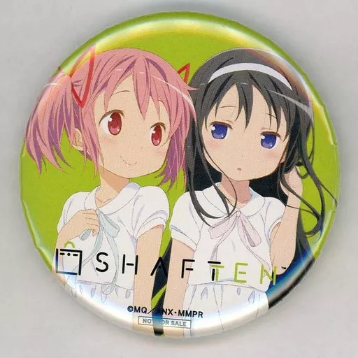 バッジ・ピンズ 鹿目まどか&暁美ほむら 缶バッジ 「魔法少女まどか☆マギカ」 SHAFT TEN事前登録特典
