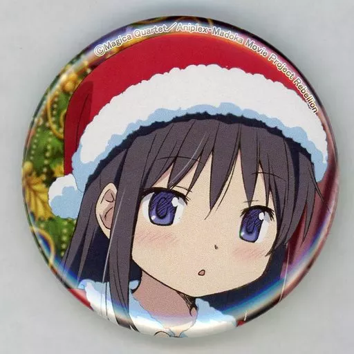 バッジ・ピンズ　暁美ほむら 「魔法少女まどか☆マギカ 缶バッジ」 あにしゅがクリスマスフェスタ2015グッズ