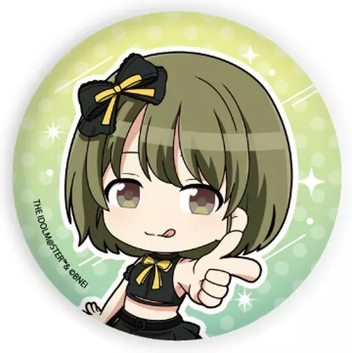 七草にちか(アイドル衣装/指差し) 「缶バッジ アイドルマスター シャイニーカラーズ 01.七草にちかver. ミニキャライラスト」
