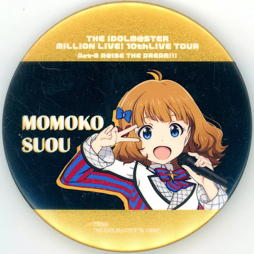 周防桃子(10th Act-3 ver.) 公式φ75mmグリッター缶バッジ 「アイドルマスター ミリオンライブ!」