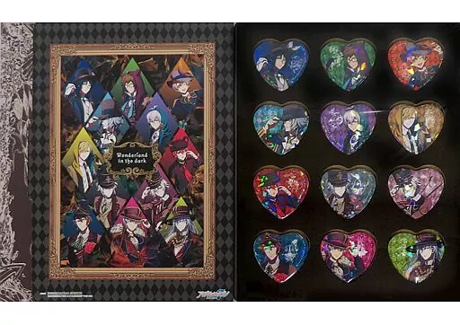 アイドリッシュセブン　wonderland in the dark 缶バッジ 駿河屋 -<中古>集合 Wonderland in the dark ハート型缶バッジ(12個