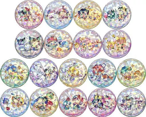 バッジ・ピンズ　全18種セット 「ヒプノシスマイク-Division Rap Battle- SANRIO NAKAYOKU EDIT 2023 トレーディングホログラム缶バッジ」