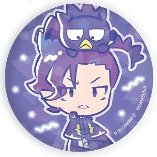 ナベリウス・カルエゴ×バッドばつ丸 「ホログラム缶バッジ(65mm) 魔入りました! 入間くん×サンリオキャラクターズ 02.描き起こしイラスト」