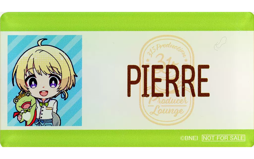 ピエール アクリルネームバッジ(Cグループ) 「THE IDOLM＠STER SideM 315 Production Producer Lounge」 フードメニュー注文特典