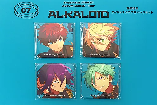 駿河屋 - 【買取】ALKALOID アイドルスクエア缶バッジセット(4個セット