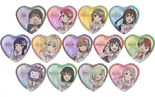 バッジ・ピンズ　全13種セット 「ラブライブ!虹ヶ咲学園スクールアイドル同好会展 ～2023年にじいろ活動日誌～ ハート型キャラバッジコレクション」