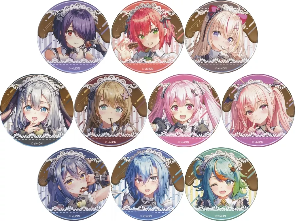 あおぎり高校 缶バッチ コンプリート 10点セット 全10種 予約】あおぎり高校×Round1 トレーディング缶バッジ ミニキャラ