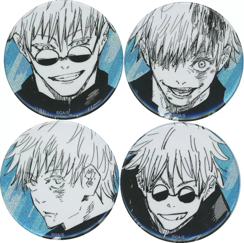 駿河屋 -<中古>五条悟 缶バッジ4個セット EMOTIONS 「呪術廻戦