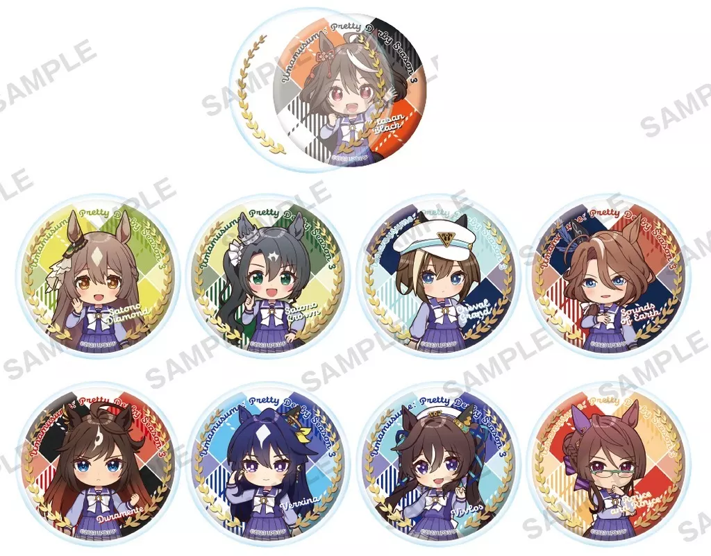 全9種セット 「ウマ娘 プリティーダービー Season 3 カプセル缶バッジ&カバー」