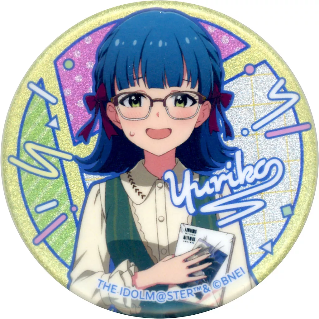 七尾百合子 グリッター缶バッジ 秋葉原っぱフェスティバル 描き下ろし ver. 「アイドルマスター ミリオンライブ! シアターデイズ 7th Anniversary in AKIHABARA ～秋葉原っぱフェスティバル～」