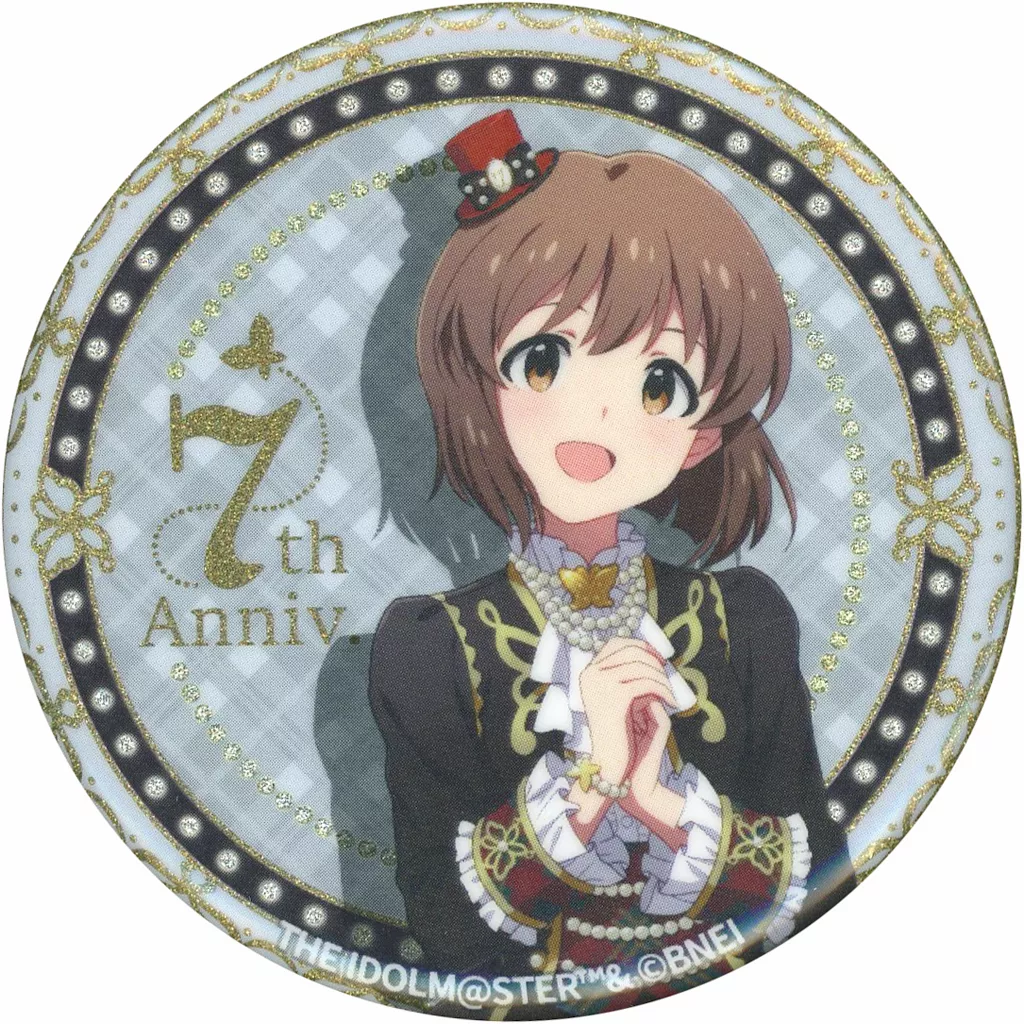 萩原雪歩 グリッター缶バッジ ブライテスト・ショーケースver. 「アイドルマスター ミリオンライブ! シアターデイズ 7th Anniversary in AKIHABARA ～秋葉原っぱフェスティバル～」