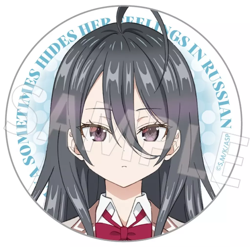 バッジ・ビンズ 君嶋綾乃 グリッター缶バッジ 「時々ボソッと