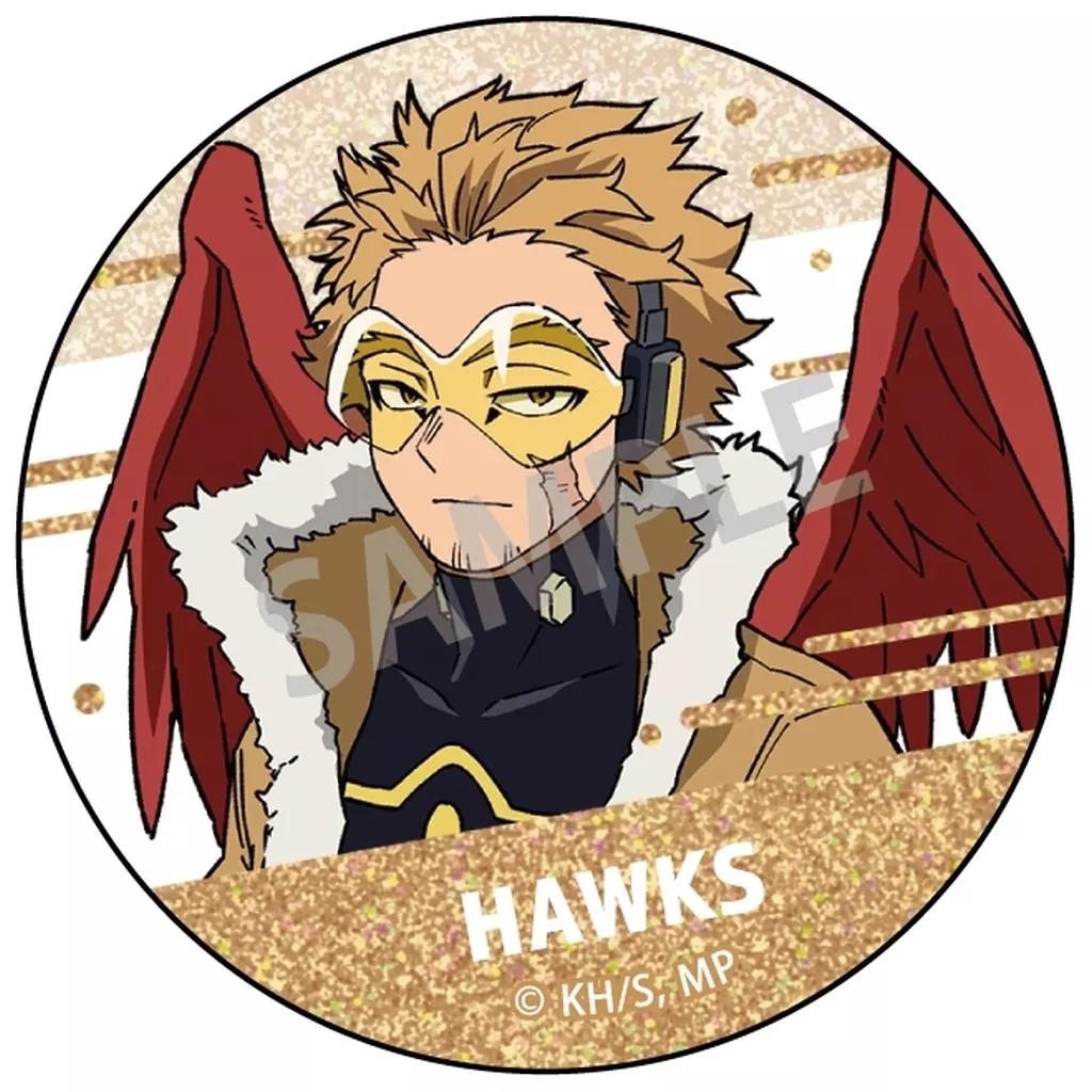 ホークス　ヒロアカ　グリッターカンバッジ アニメ『僕のヒーローアカデミア』 グリッターカンバッジコレクション3