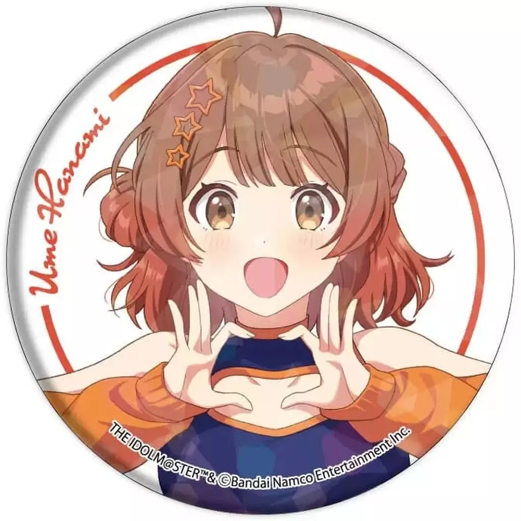 花海佑芽(背景ホワイト) 「学園アイドルマスター グッズフェア in ゲーマーズ ホログラム缶バッジ 01/シミラールック衣装ver.(描き下ろしイラスト)」