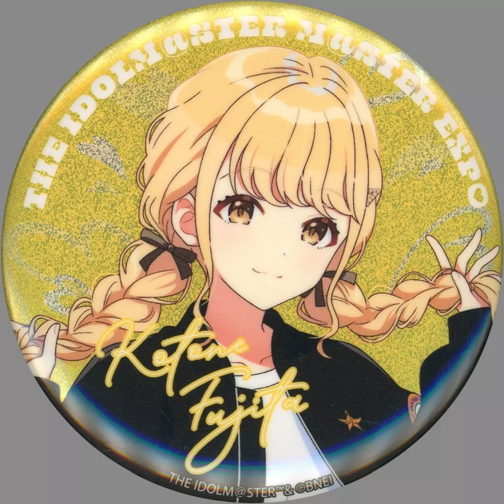 藤田ことね 公式φ75mmグリッター缶バッジ 「学園アイドルマスター」 THE IDOLM＠STER M＠STER EXPOグッズ