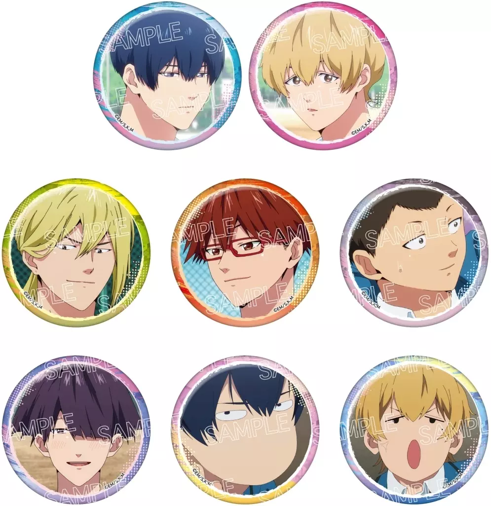 全8種セット 「忘却バッテリー 百面相缶バッジ」