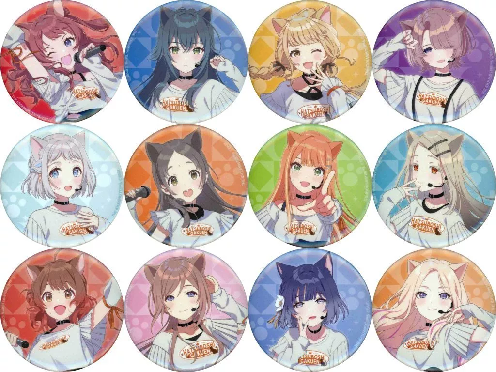 全12種セット 「学園アイドルマスター×カラオケまねきねこ 缶バッジ」