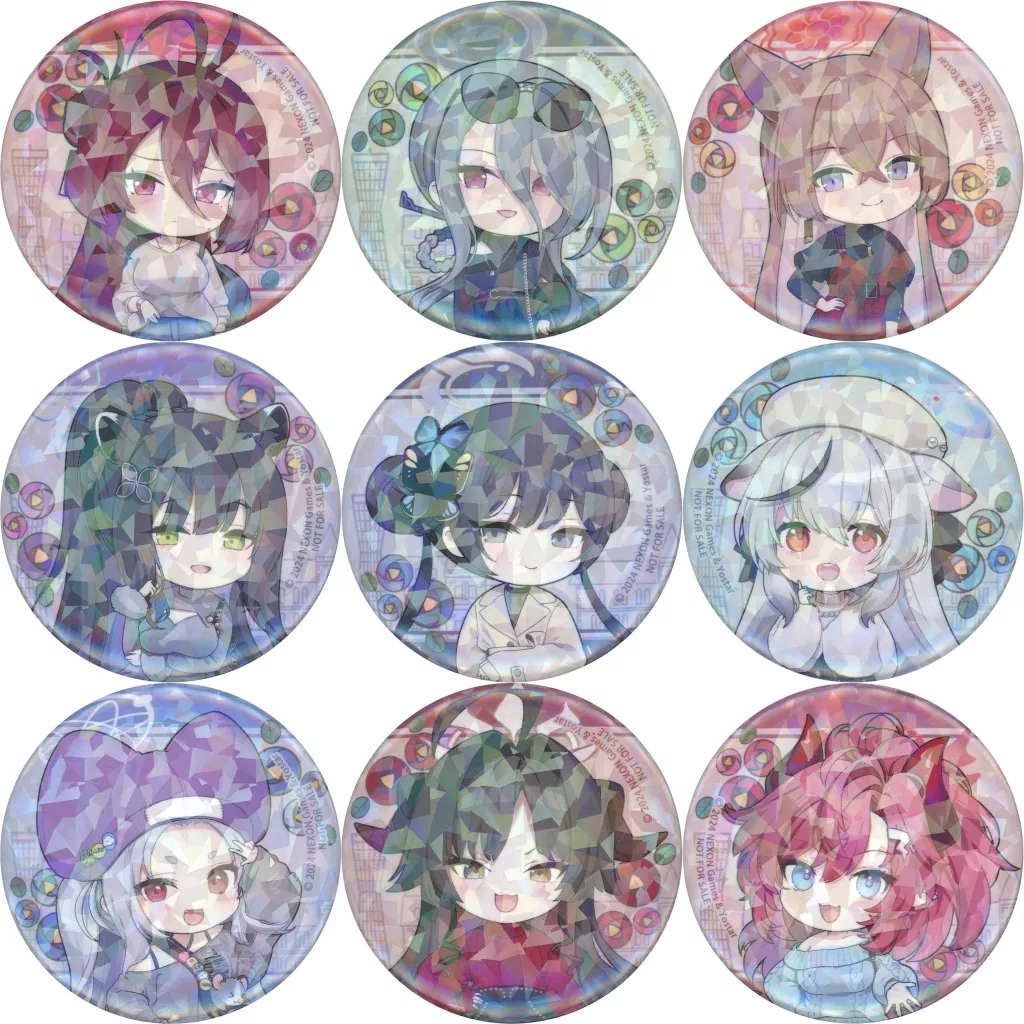 ブルーアーカイブ スタンプラリー ホログラム缶バッジ 9個セット×5セット 駿河屋 -<中古>全9種セット ホログラム缶バッジ 「ブルー