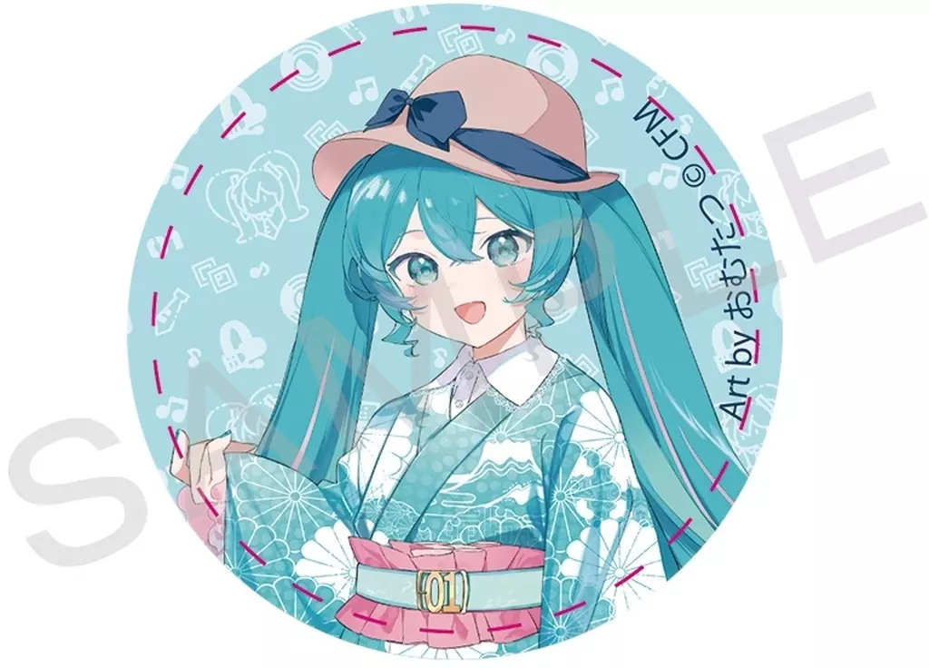 A.初音ミク 56mmコレクション缶バッジ 「VOCALOID 初音ミク×甲州印伝」