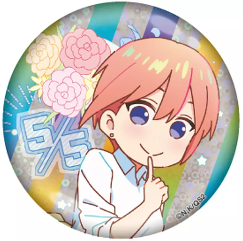 バッジ・ビンズ　中野一花(ドット柄) 「五等分の花嫁* ホログラム缶バッジ」