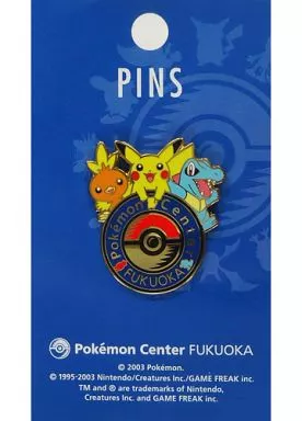 ポケモンセンターフクオカ ピンズ ピカチュウ アチャモ ワニノコ 駿河屋 -<中古>ピカチュウ＆アチャモ＆ワニノコ ピンズ