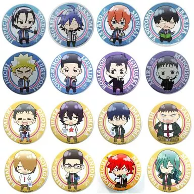 弱虫ペダル GRANDE ROAD ローソンデカ缶バッジ 全16種 コンプリート 希少！コンプリート16種 デカ缶バッジ【ローソン限定】/ 弱虫ペダル