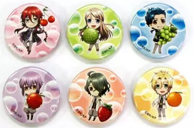 特製缶バッジ(6個セット) 「神々の悪戯 コンプリートファンブック アニメイト限定セット」 同梱品
