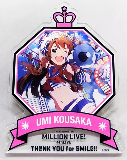 9.高坂海美 公式プロデュースバッジ 「THE IDOLM＠STER MILLION LIVE! 4thLIVE TH＠NK YOU for SMILE!!」