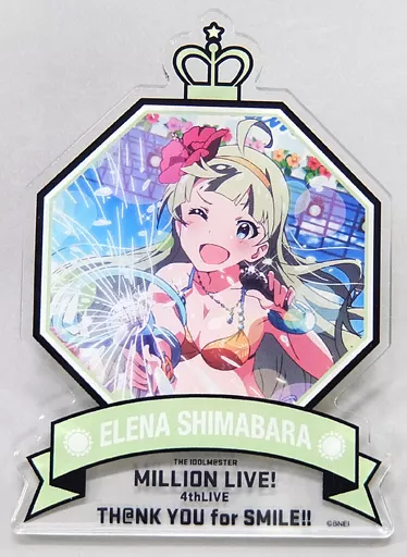 12.島原エレナ 公式プロデュースバッジ 「THE IDOLM＠STER MILLION LIVE! 4thLIVE TH＠NK YOU for SMILE!!」