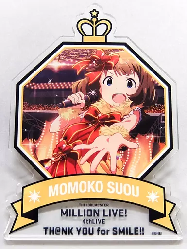 14.周防桃子 公式プロデュースバッジ 「THE IDOLM＠STER MILLION LIVE! 4thLIVE TH＠NK YOU for SMILE!!」