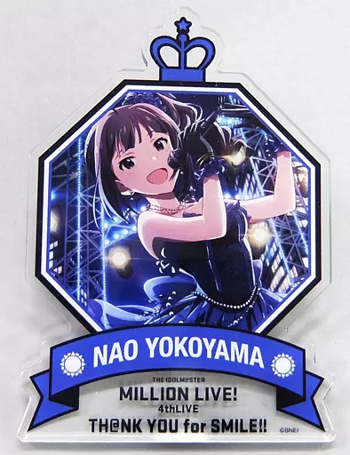 37.横山奈緒 公式プロデュースバッジ 「THE IDOLM＠STER MILLION LIVE! 4thLIVE TH＠NK YOU for SMILE!!」