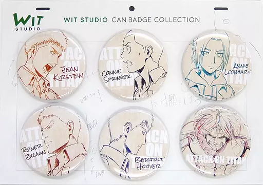 集合 WIT STUDIO 缶バッジコレクション(6種セットC) 「進撃の巨人」 AnimeJapan 2017グッズ