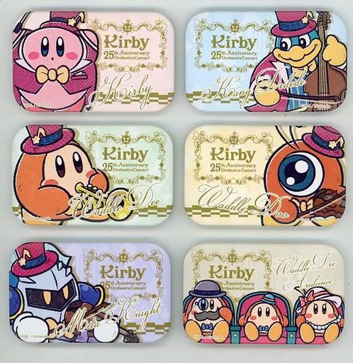 バッジ・ピンズ(キャラクター)　全6種セット 「星のカービィ 25周年記念オーケストラコンサート スクエアカンバッジコレクション」