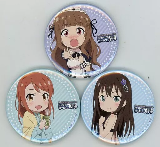 トライアドプリムス 描き下ろし缶バッジ(3個セット)「Blu-ray/DVD アイドルマスター シンデレラガールズ劇場」 アニメイト全巻購入特典