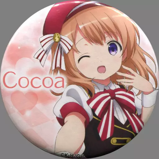 ココア(背景ピンク) 「ご注文はうさぎですか? 缶バッジコレクション」