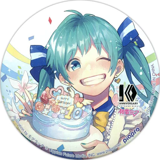 駿河屋 -<中古>初音ミク(イラスト：モゲラッタ) 描き下ろしBIG缶バッジ