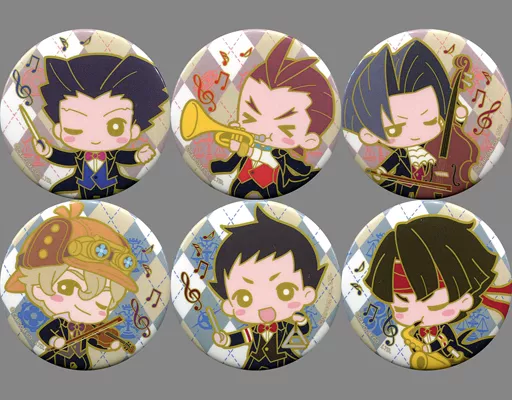 逆転裁判オーケストラコンサート2018限定缶バッジコレクション 全6種セット 逆転裁判オーケストラコンサート2018限定缶バッジコレクション 全6種