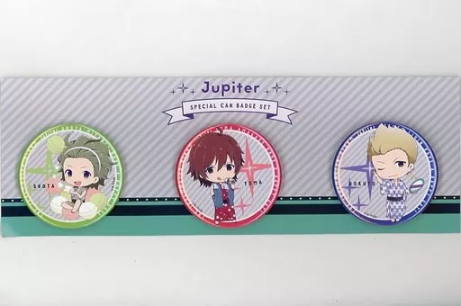 [単品] Jupiter 描き下ろしSD缶バッジ3個セット 「アイドルマスター SideM Jupiter Refresh Travel BOX」